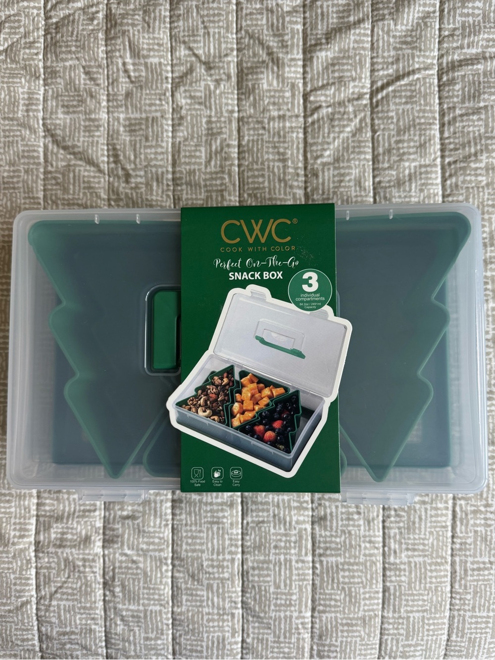 Brand New CWC Cook With Color Snack Box Set - Red JOY & Green Tree Inserts - Picture 5 of 7